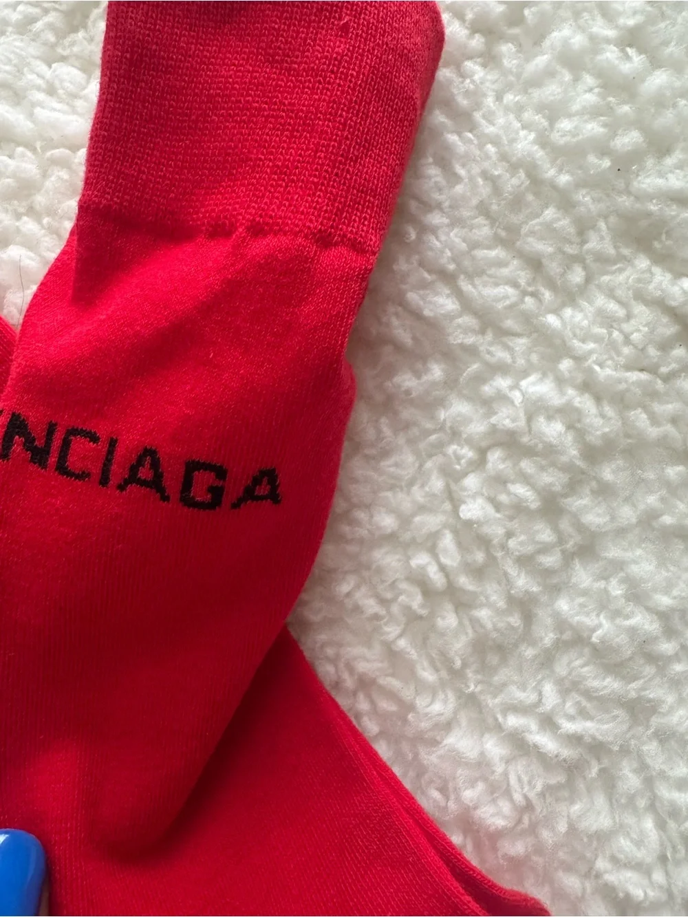 🛍️ Fashion Red Crew Sock with Subtle Black Logo